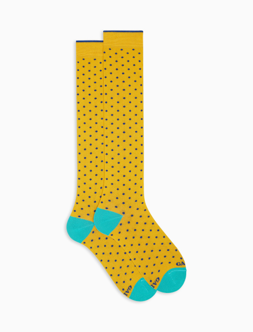 Men's long narcissus light cotton socks with polka dots - Polka Dot Gallo | Gallo 1927 - Official Online Shop