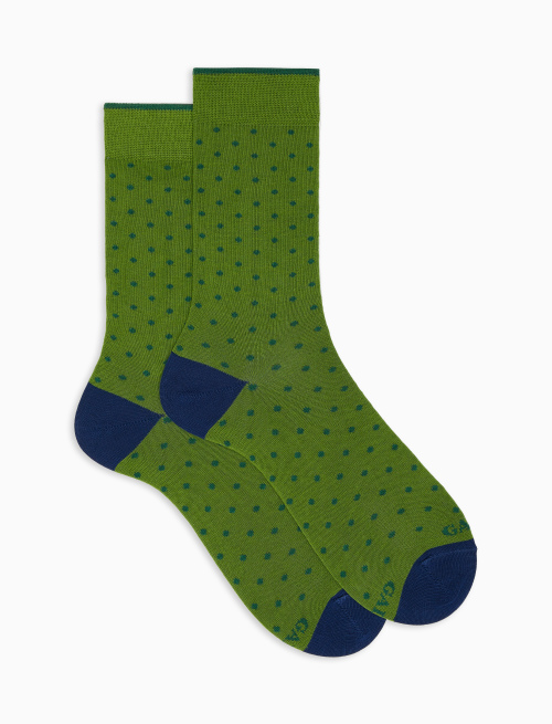 Men's short cactus light cotton socks with polka dots - Socks | Gallo 1927 - Official Online Shop