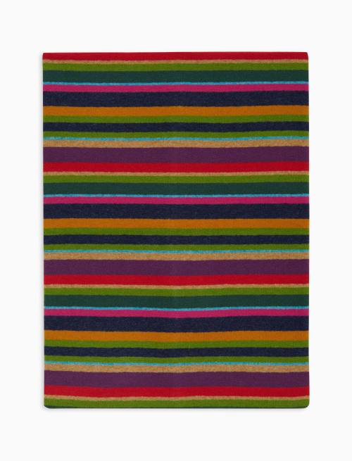 Scaldacollo multiuso unisex pile blu righe multicolor - Sciarpe | Gallo 1927 - Official Online Shop