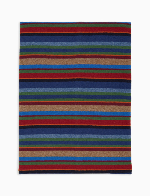 Scaldacollo multiuso unisex pile blu righe multicolor - Copricapo | Gallo 1927 - Official Online Shop