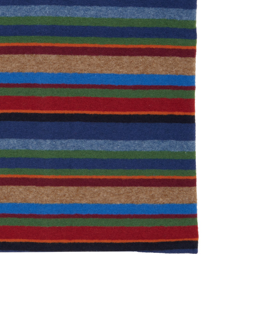 Scaldacollo multiuso unisex pile blu righe multicolor - Copricapo | Gallo 1927 - Official Online Shop
