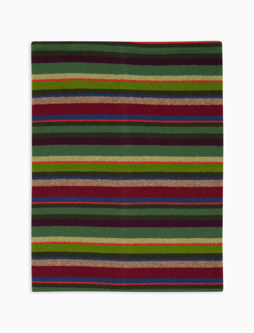 Scaldacollo multiuso unisex pile verde righe multicolor - Copricapo | Gallo 1927 - Official Online Shop