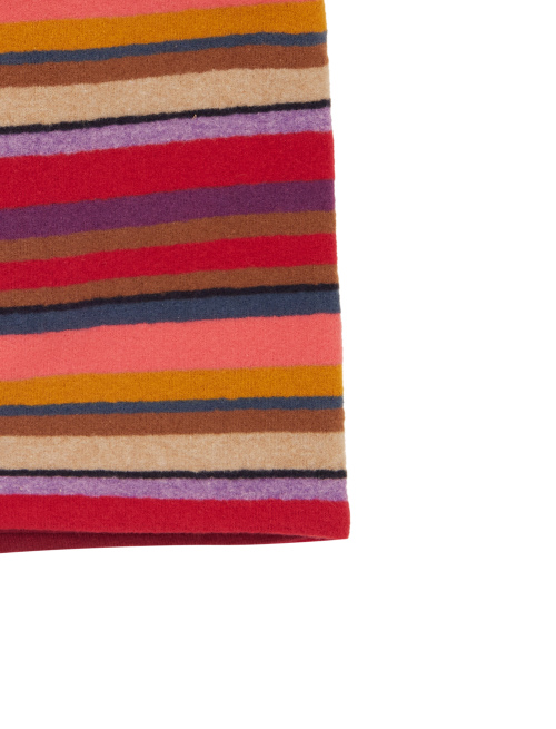 Berretto reversibile unisex pile bordò righe multicolor - Copricapo | Gallo 1927 - Official Online Shop