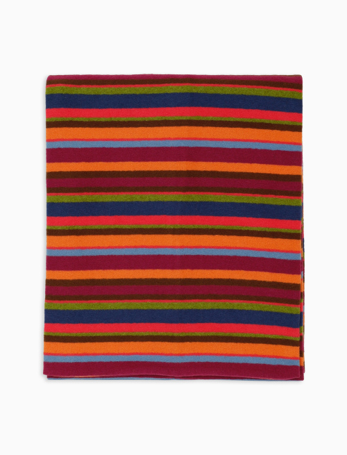 Sciarpa unisex pile fucsia righe multicolor - Scarves | Gallo 1927 - Official Online Shop