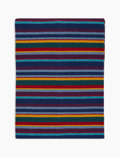 Sciarpa unisex pile blu righe multicolor - Scarves | Gallo 1927 - Official Online Shop