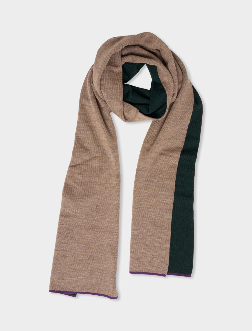Women's plain glacé scarf in wool, silk and cashmere - Accessories | Gallo 1927 - Official Online Shop