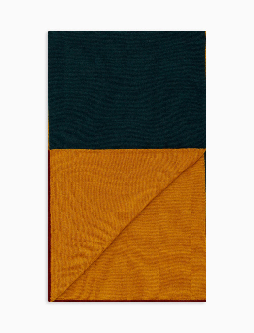 Women's plain green scarf in wool, silk and cashmere - Accessories | Gallo 1927 - Official Online Shop