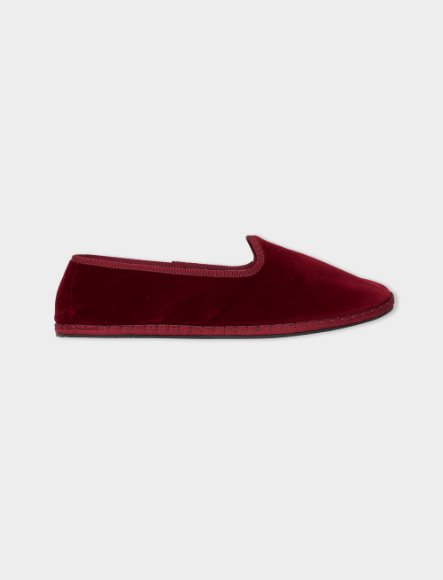 Men's plain burgundy velvet shoes - Shoes | Gallo 1927 - Official Online Shop