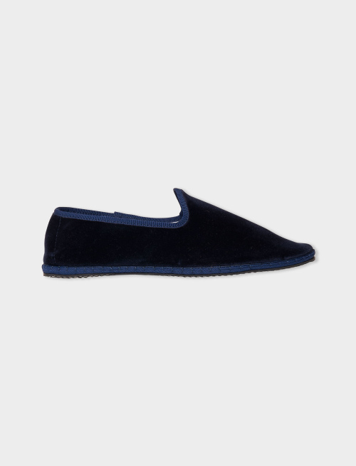 Women's plain blue velvet shoes - Shoes | Gallo 1927 - Official Online Shop