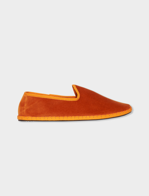 Women's plain orange velvet shoes - Shoes | Gallo 1927 - Official Online Shop