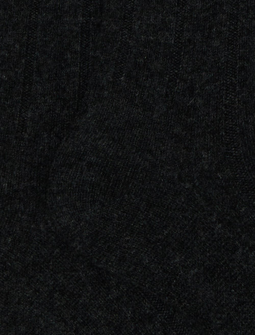 Women’s long plain grey ribbed cashmere socks - Special Selection | Gallo 1927 - Official Online Shop
