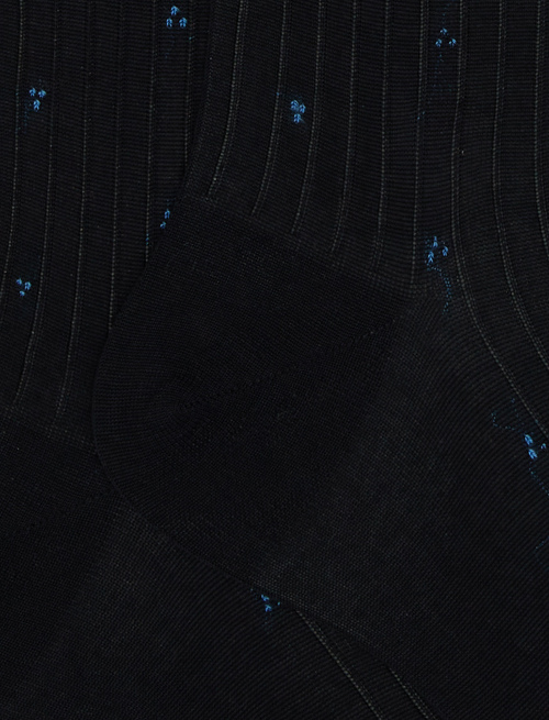 Calze lunghe uomo cotone blu con ricamo avio - Uomo | Gallo 1927 - Official Online Shop