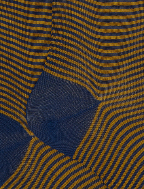 Calze lunghe uomo cotone righe windsor blu - Saldi | Gallo 1927 - Official Online Shop
