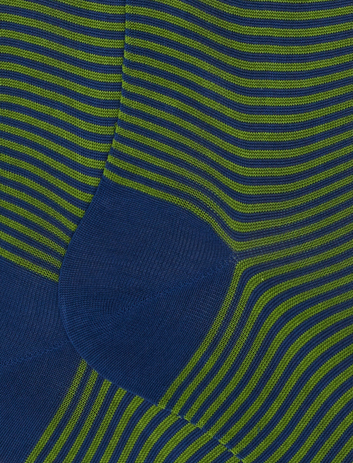 Men's long royal cotton socks with Windsor stripes - Man | Gallo 1927 - Official Online Shop
