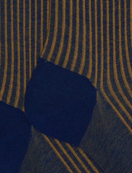 Calze lunghe uomo cotone vanisé blu - Vanisé | Gallo 1927 - Official Online Shop