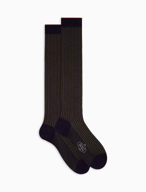 Men's long purple plated cotton socks - Vanisè | Gallo 1927 - Official Online Shop