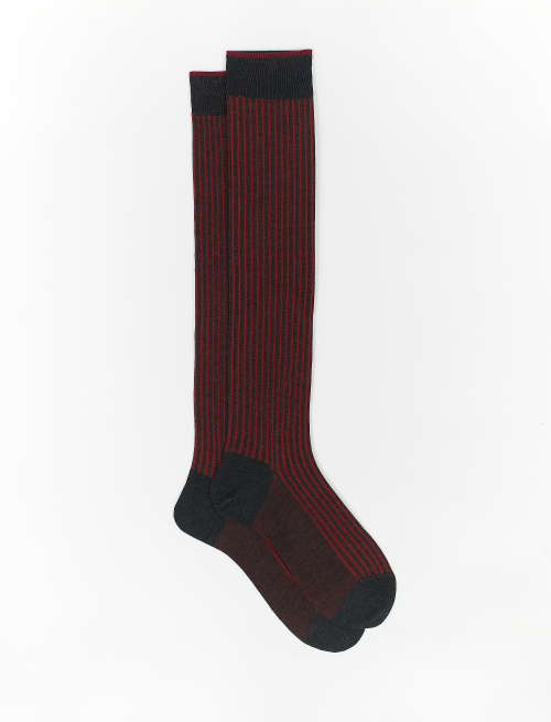 Men's long graphite grey plated cotton socks - The New Dandy | Gallo 1927 - Official Online Shop