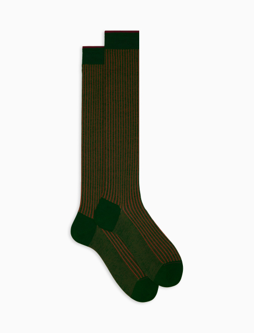 Calze lunghe uomo cotone vanisé verde - Vanisé | Gallo 1927 - Official Online Shop