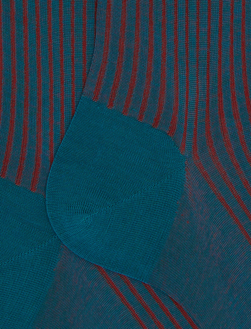 Calze lunghe uomo cotone vanisé azzurro - Vanisé | Gallo 1927 - Official Online Shop