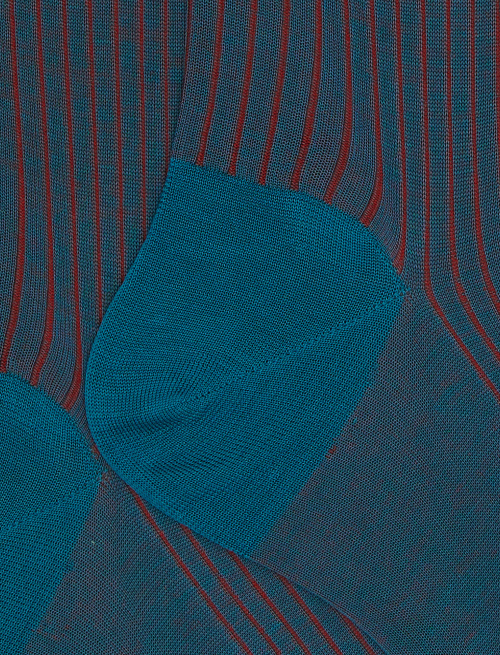 Men's short light blue plated cotton socks - Man | Gallo 1927 - Official Online Shop