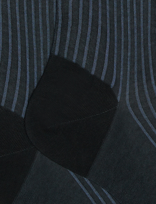 Calze lunghe uomo cotone antracite twin rib - Uomo | Gallo 1927 - Official Online Shop