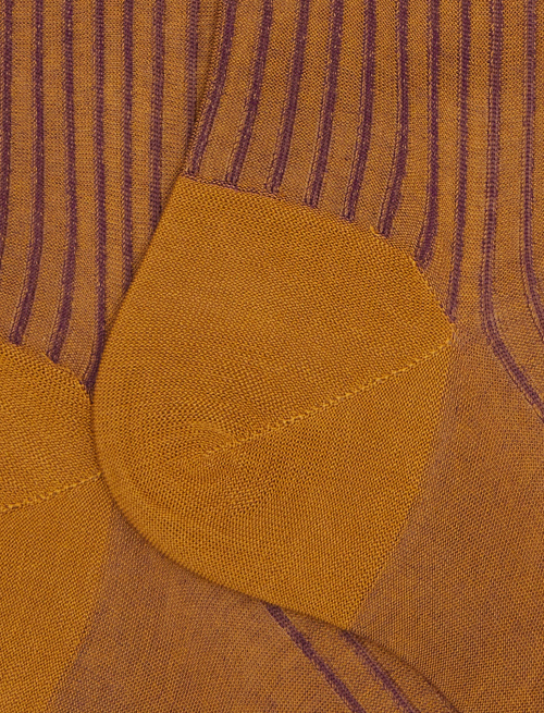Calze lunghe uomo cotone giallo twin rib - New In | Gallo 1927 - Official Online Shop