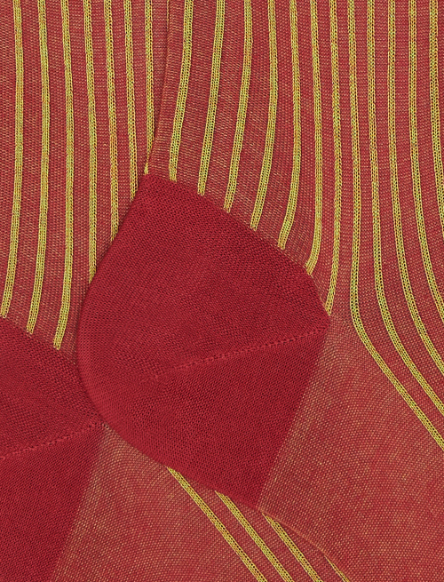Calze lunghe uomo cotone twin rib rosso - Last Chance | Gallo 1927 - Official Online Shop