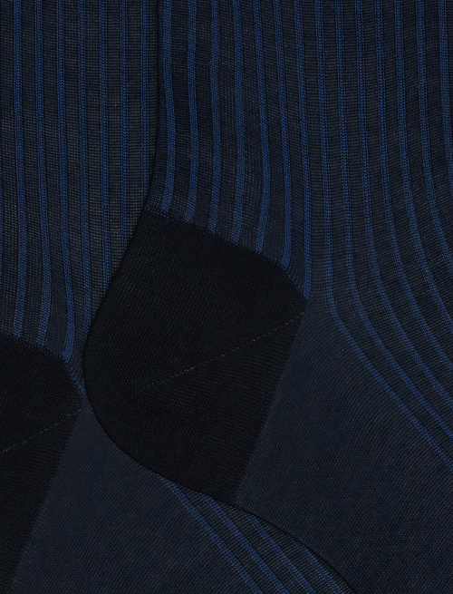 Calze corte uomo cotone blu/royal twin rib - Uomo | Gallo 1927 - Official Online Shop