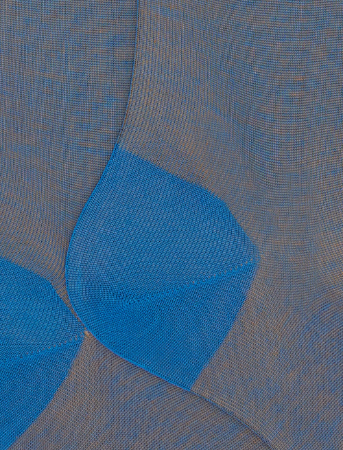 Calze lunghe uomo cotone fantasia cangiante azzurro - Saldi | Gallo 1927 - Official Online Shop