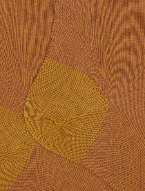 Men's long yellow cotton socks with iridescent motif - Man | Gallo 1927 - Official Online Shop