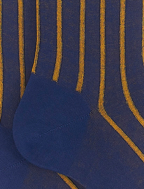 Men's long royal socks in spaced twin-rib cotton - Socks | Gallo 1927 - Official Online Shop