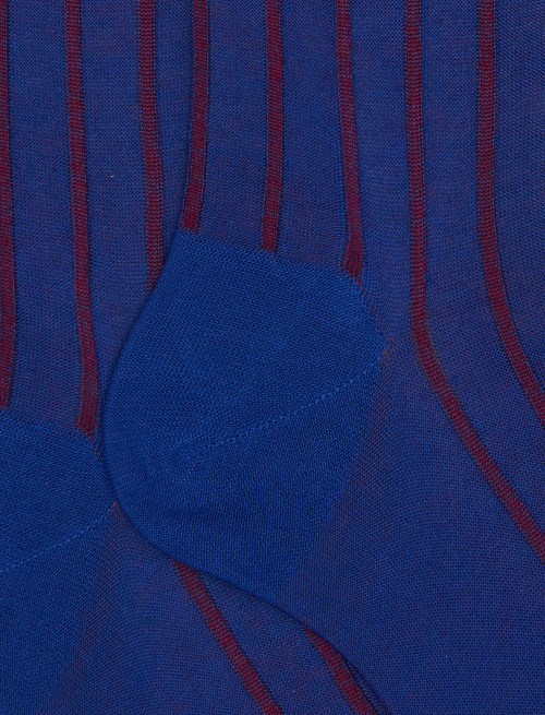 Calze lunghe uomo cotone blu twin rib spaziata - New In | Gallo 1927 - Official Online Shop