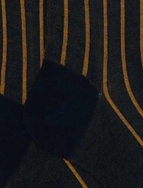 Men's short blue socks in spaced twin-rib cotton - Special Selection | Gallo 1927 - Official Online Shop