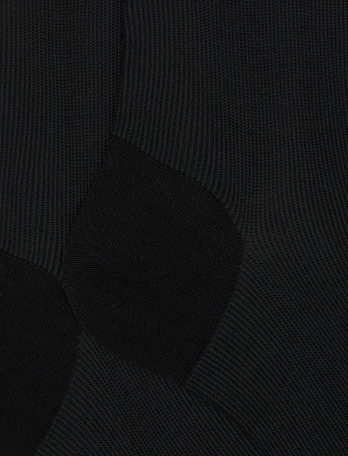 Men's long black cotton socks with pearly effect - Long | Gallo 1927 - Official Online Shop