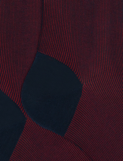 Men's long ocean blue cotton socks with pearly effect - Long | Gallo 1927 - Official Online Shop