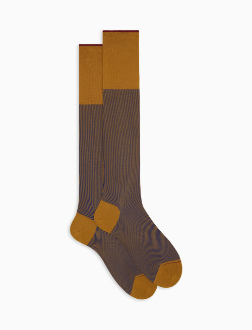 Men's long socks cotton perlage pattern yellow - The SS Edition | Gallo 1927 - Official Online Shop