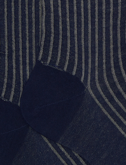 Men's long royal twin-rib cotton and wool socks - Twin rib | Gallo 1927 - Official Online Shop