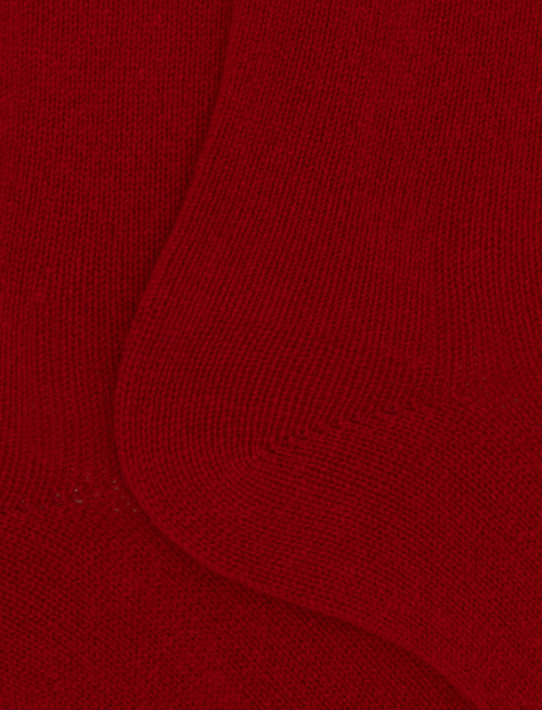 Men's long plain brick red cashmere socks - Long | Gallo 1927 - Official Online Shop