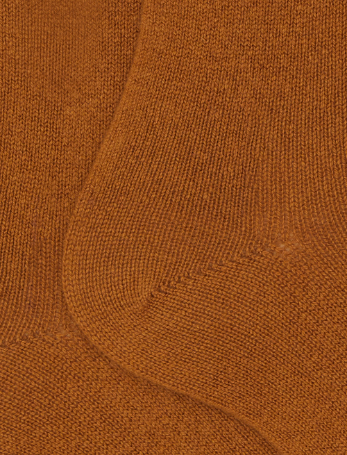Men's long plain yellow cashmere socks - Special Selection | Gallo 1927 - Official Online Shop
