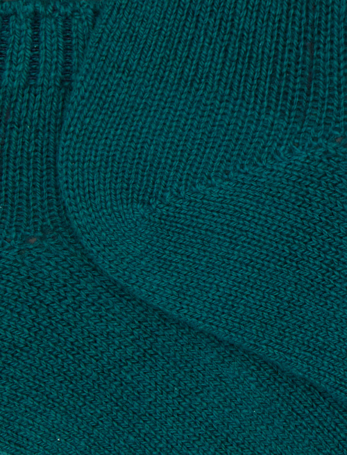 Men's plain blue cashmere ankle socks - Fantasmini | Gallo 1927 - Official Online Shop