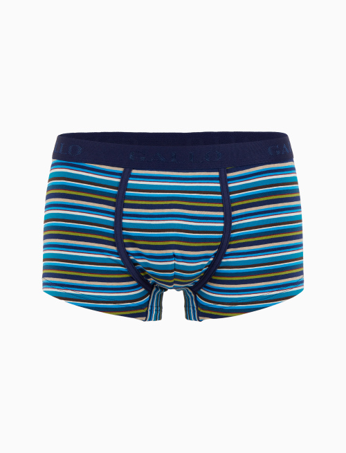 Boxer intimo uomo cotone righe multicolor blu - Intimo | Gallo 1927 - Official Online Shop
