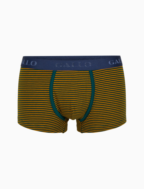 Men's green cotton boxer shorts with Windsor stripes - Underwear | Gallo 1927 - Official Online Shop