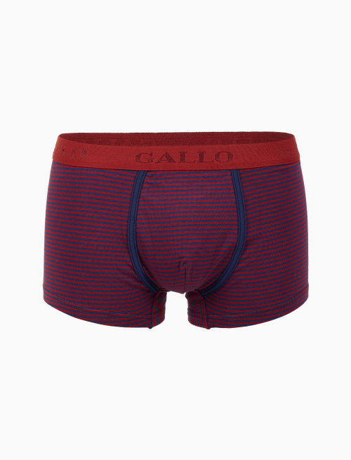 Men's blue cotton boxer shorts with Windsor stripes - Underwear | Gallo 1927 - Official Online Shop