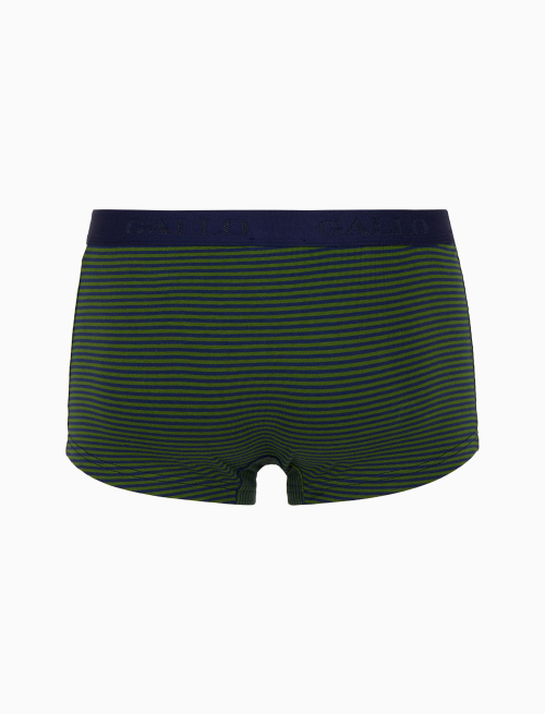 Men's blue cotton boxer shorts with Windsor stripes - Underwear | Gallo 1927 - Official Online Shop