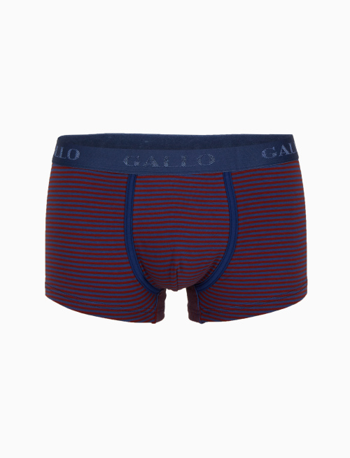 Men's blue cotton boxer shorts with Windsor stripes - Clothing | Gallo 1927 - Official Online Shop