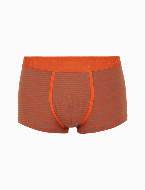 Men's beige cotton boxer shorts with Windsor stripes - Underwear | Gallo 1927 - Official Online Shop