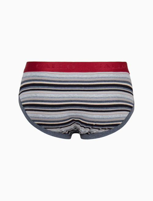 Slip intimo uomo cotone nero righe multicolor - Intimo | Gallo 1927 - Official Online Shop