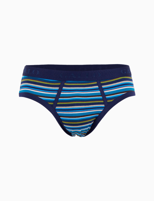 Slip intimo uomo cotone righe multicolor blu - Intimo | Gallo 1927 - Official Online Shop