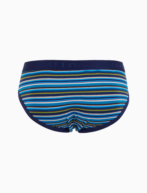 Slip intimo uomo cotone righe multicolor blu - Intimo | Gallo 1927 - Official Online Shop