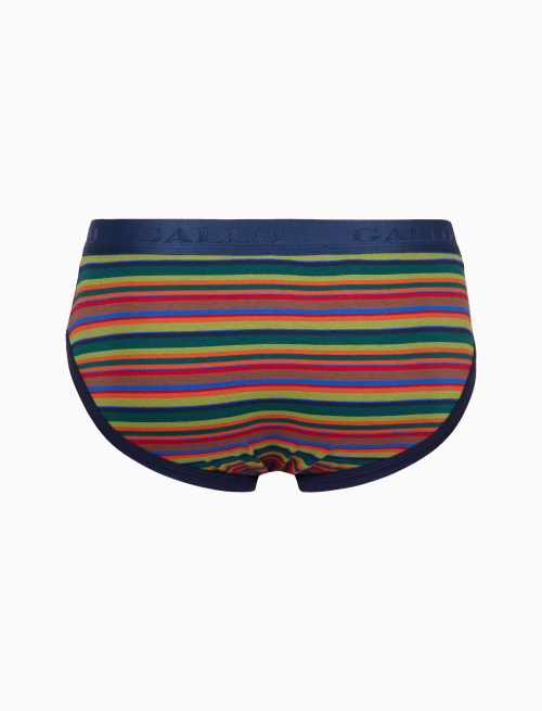 Slip intimo uomo cotone verde righe multicolor - Intimo | Gallo 1927 - Official Online Shop